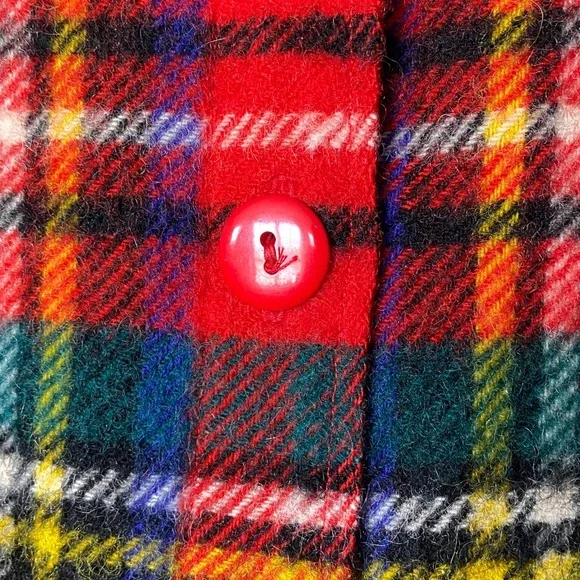Vtg 80’s Red Plaid Hooded Jacket by House of Kilt Making Royal Scotland 🏴󠁧󠁢󠁳󠁣󠁴󠁿 - Picture 6 of 10